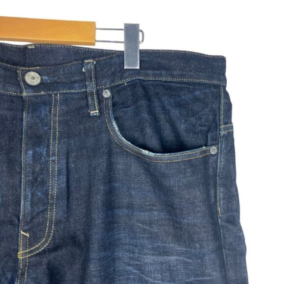 G Star Men's 3301 Straight Blue Dark Wash Lightly Distressed Jeans US 38 X 34 - Picture 5 of 16